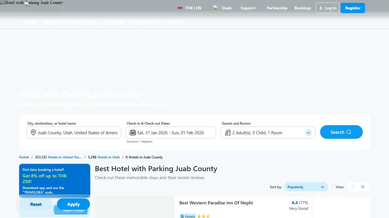 Find Hotel with Parking Juab County - Book Online at Traveloka